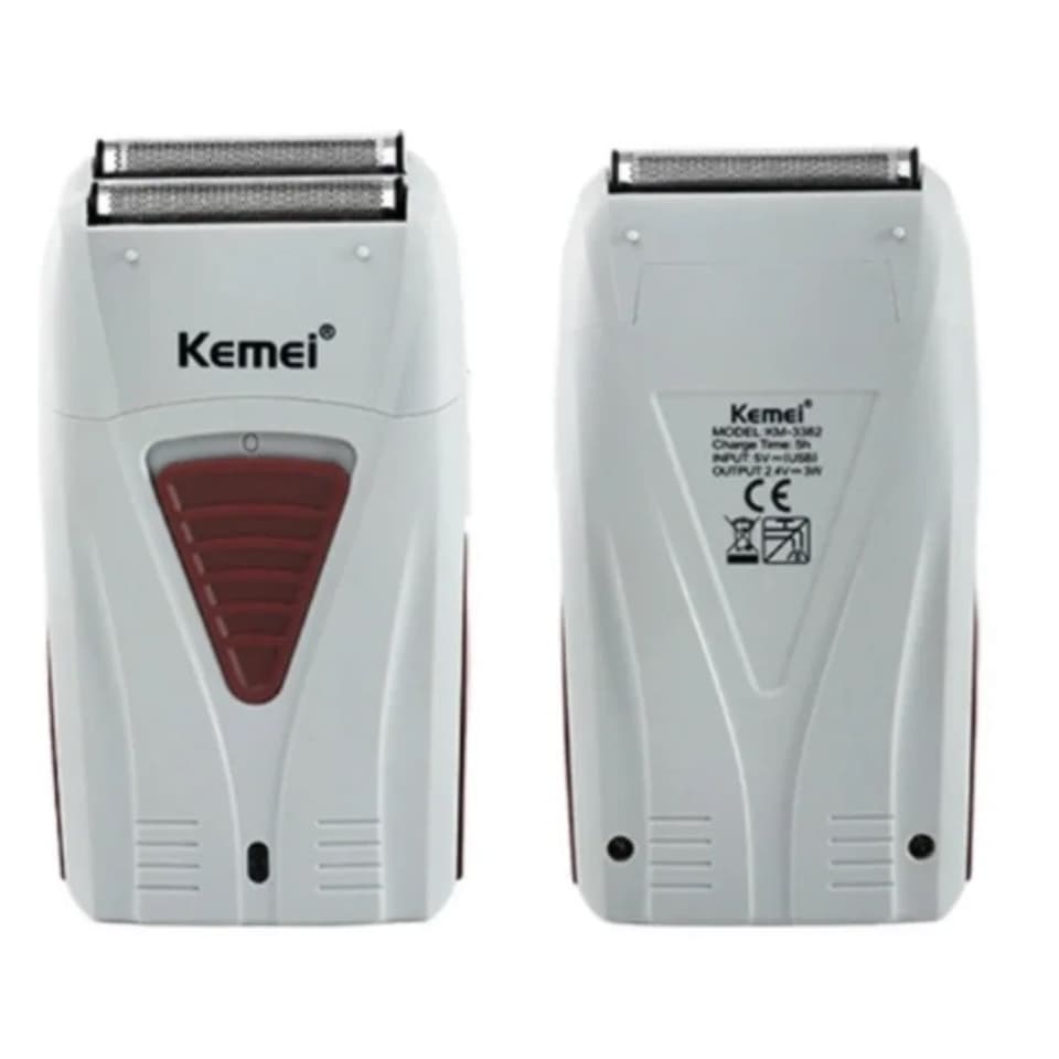 Kemei 3382 Electric Shaver For Men Foil Reciprocating Razor USB Rechargeable Double Blade Head Shaving Machine Beard