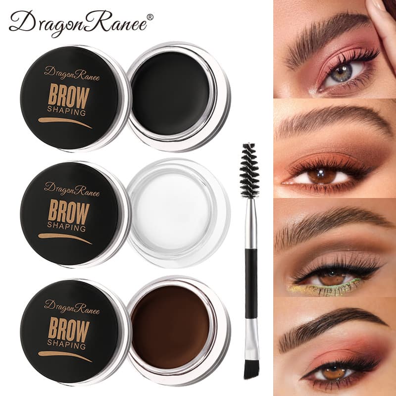 Wild - Style Eyebrow Gel Pomade & Pencil Set - European And American - Style Strong Hold, Soap - Wax Formula For Defined & Long - Lasting Brows