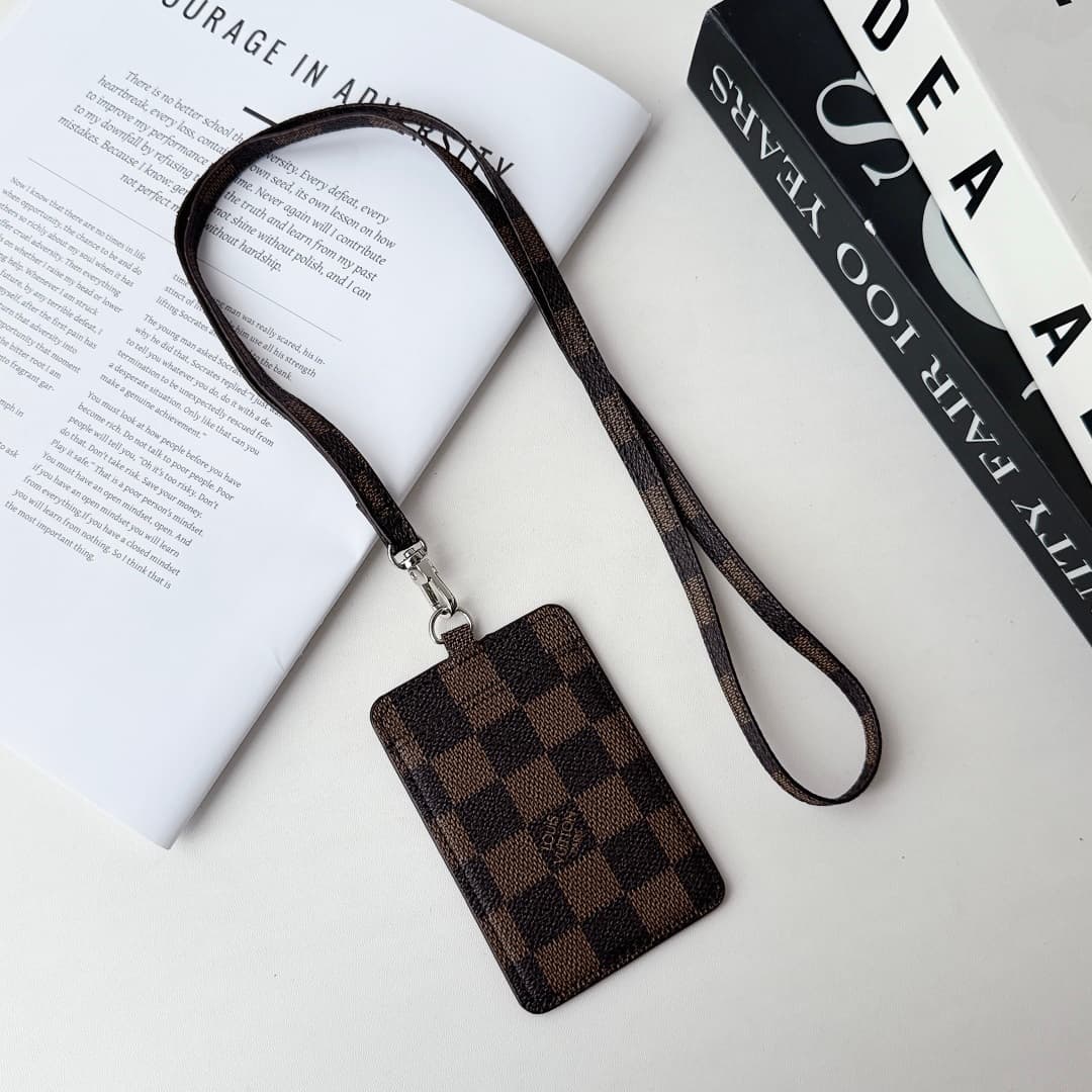 Porte-badge LV pour homme et femme, avec cordon