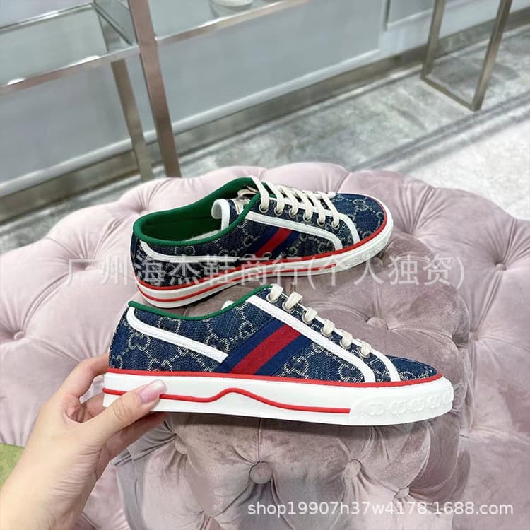 G Home Low Top Canva pour femmes, printemps, broderie classique Old Flower, baskets unisexes à lacets pour couples