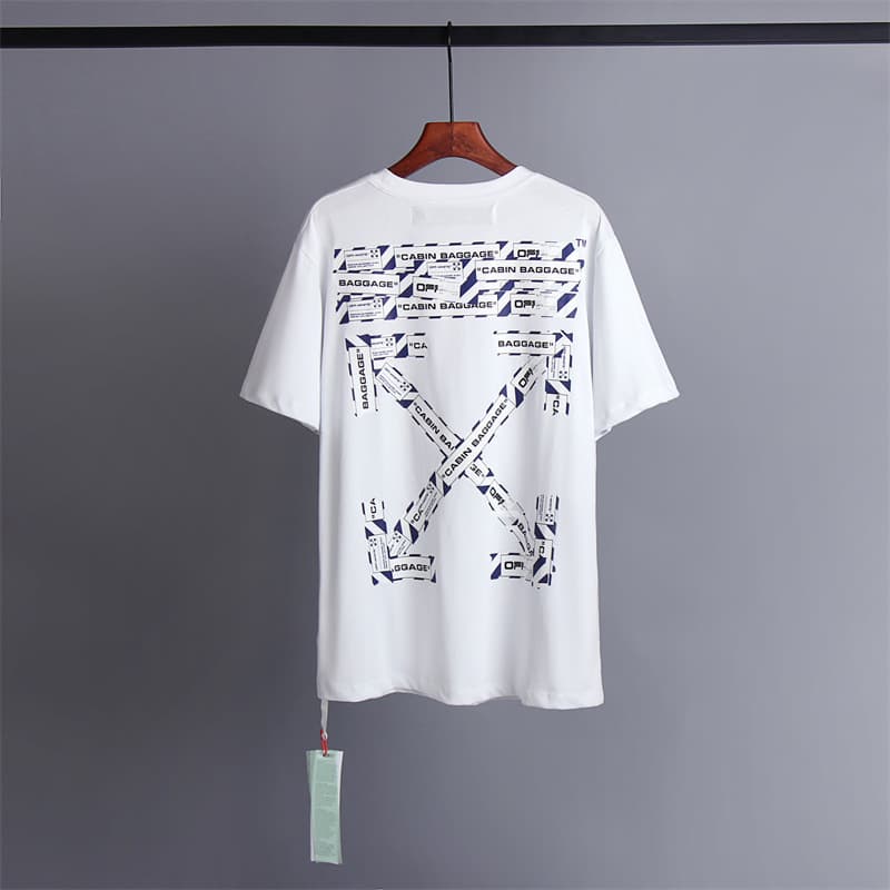 L'expérience de longue date de l'utilisation du ruban adhésif OFF avec impression de flèche OW T-shirt à manches courtes pour homme, coupe ample,