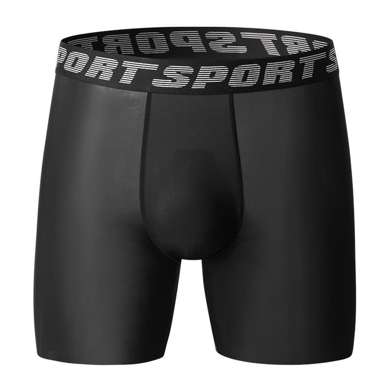 Men's Large Size Anti friction Shorts Summer Thin Ice Silk Underwear Men's Seamless Boxer Pants Running Boxer Pants