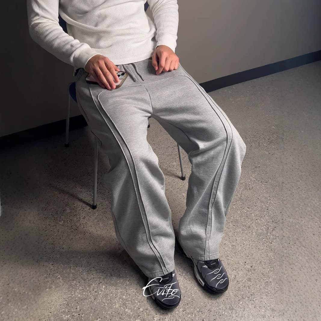 Men's Clothing Heavy Craftsmanship Design Striped Design Unisex Striped Simple Straight Casual Pants