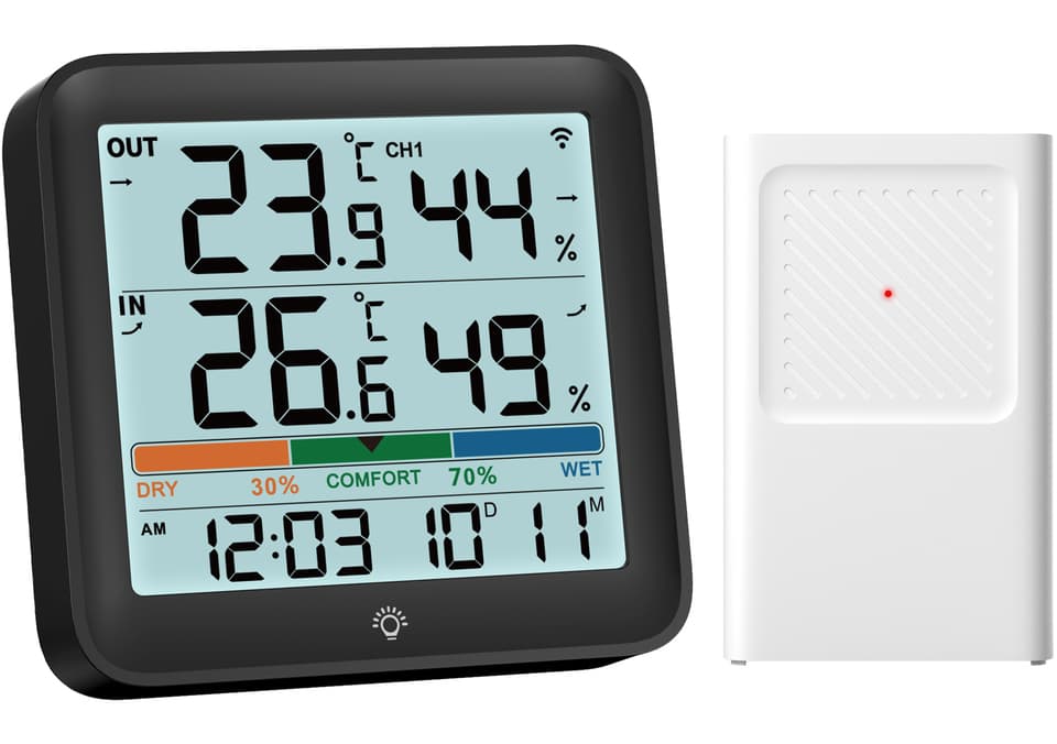 LCD Digital Thermometer Hygrometer Home Indoor Humidity Meter Sensor Gauge Weather Forecast Temperature Monit