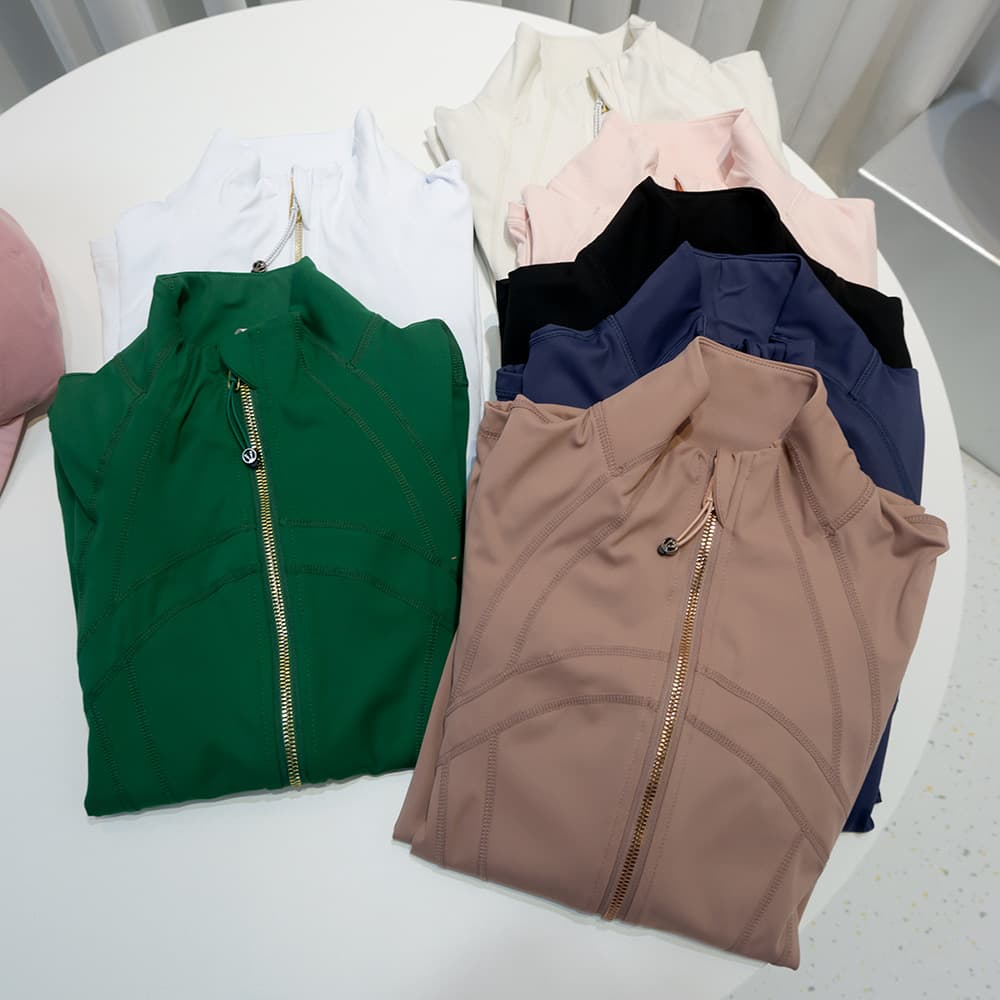 Women's Clothing Twilight Rose Gold Non-Mesh Stand Collar Jacket Generation 3 Women's Slim Fit Sports Fitness Yoga Wear Thin Coat
