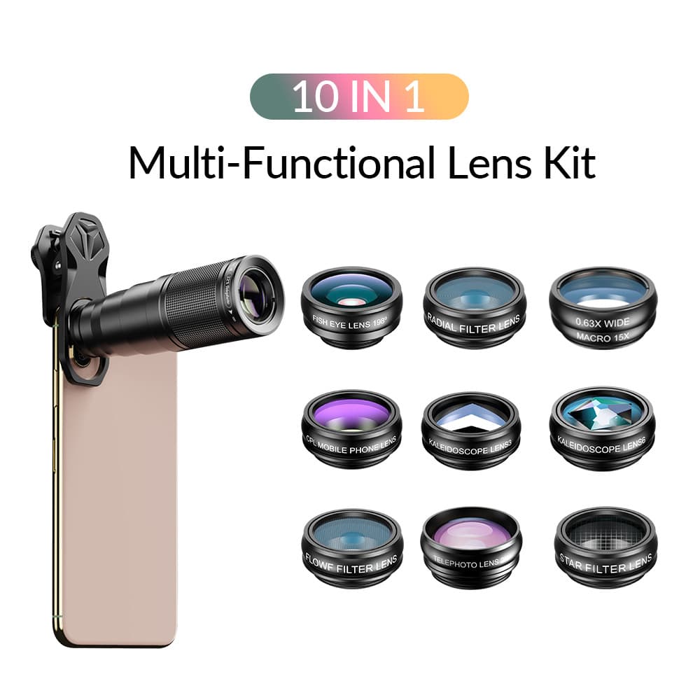 Mobile Phone Lens Dedicated Universal External High Definition Photography Photography Adjustable Focus Intelligent 22x Telephoto Mobile Phone Lens