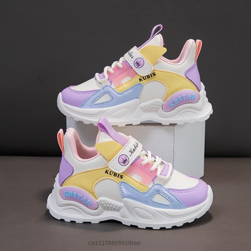 2024 Kids Sneakers Girls School Casual Outdoor Breathable Running Light Soft Tenis Pink Non-slip Children Shoes