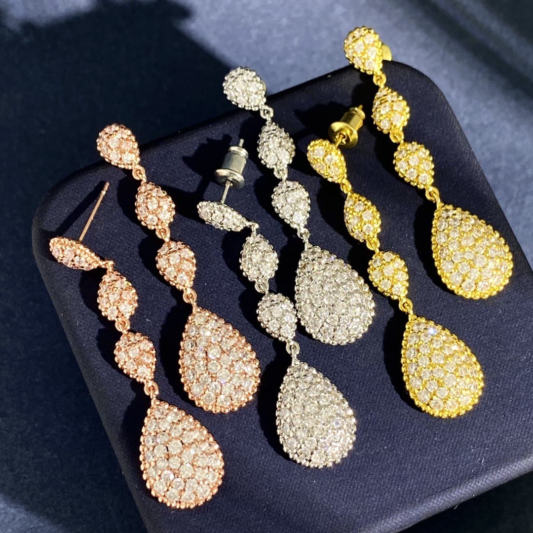 Women's Jewelry Set Fashion Beaded Diamond Studded Teardrop Earrings Retro Creative Boutique Earrings Earrings New Fashion Ear Hooks