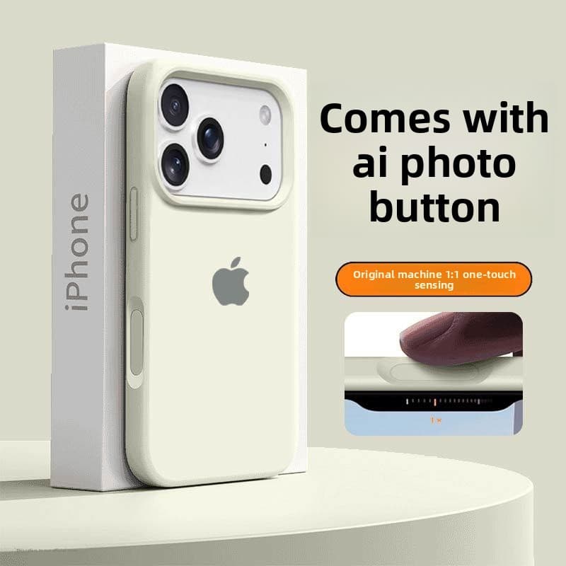Coque en silicone liquide antichoc de style militaire avec protection intégrale et boutons intégrés pour iPhone 17 Pro Max 16 15/17 Ultra