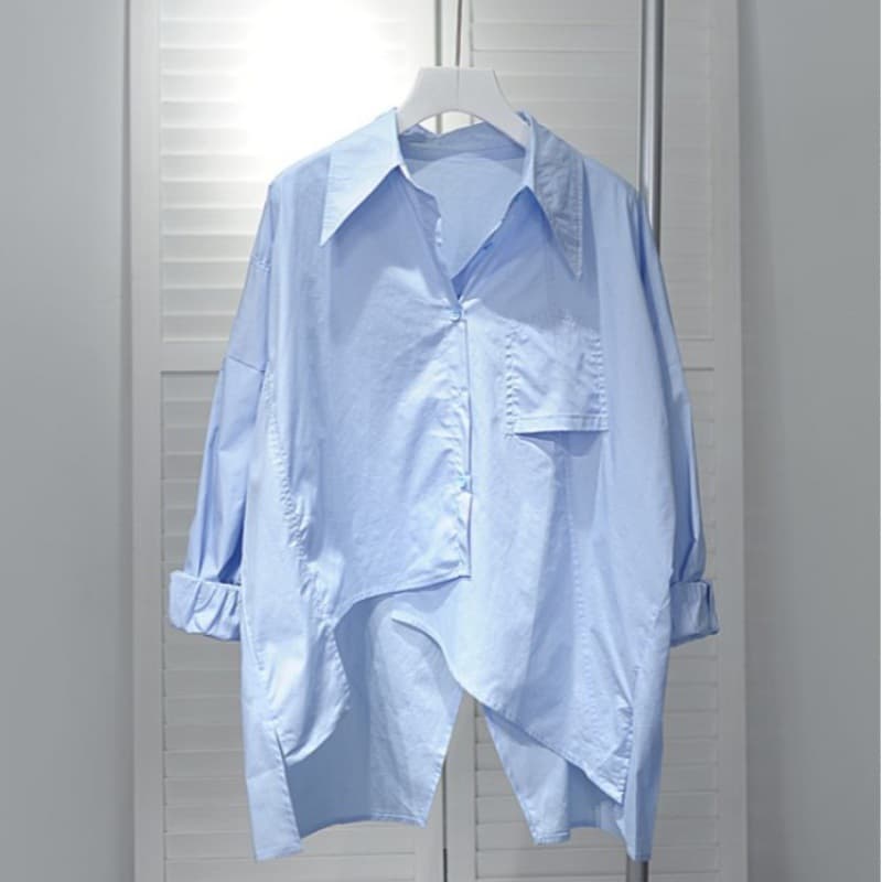 Women's solid color casual shirt