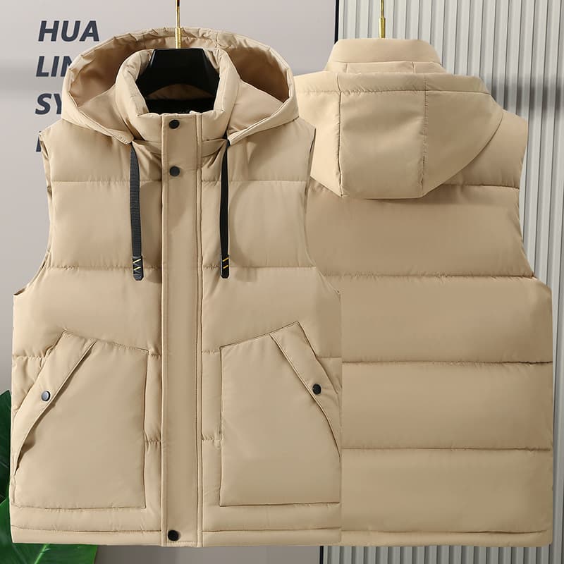 Men's down cotton vest over vest vest sleeveless coat