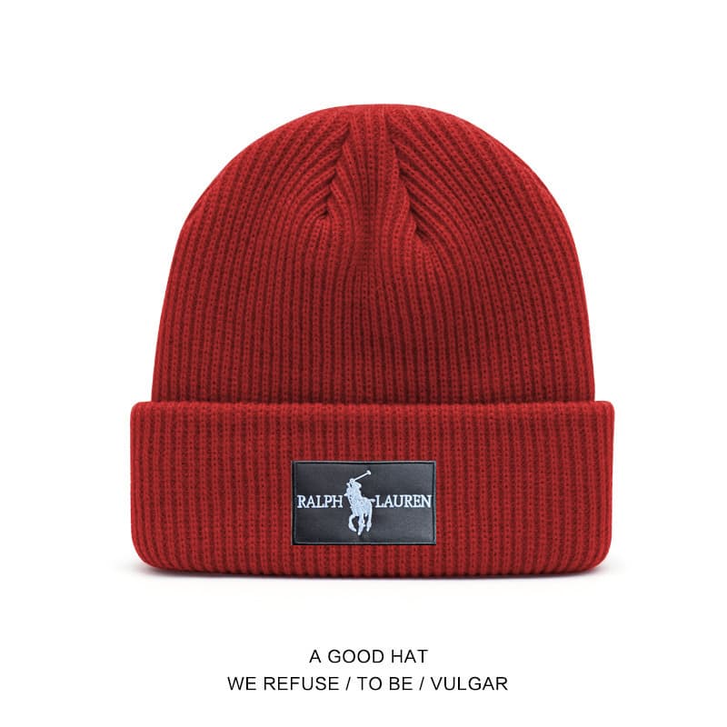 Bonnets en maille Polo pour hommes et femmes, bonnets d'automne et d'hiver, chapeaux chauds et protecteurs contre le froid, chapeaux simples et élé