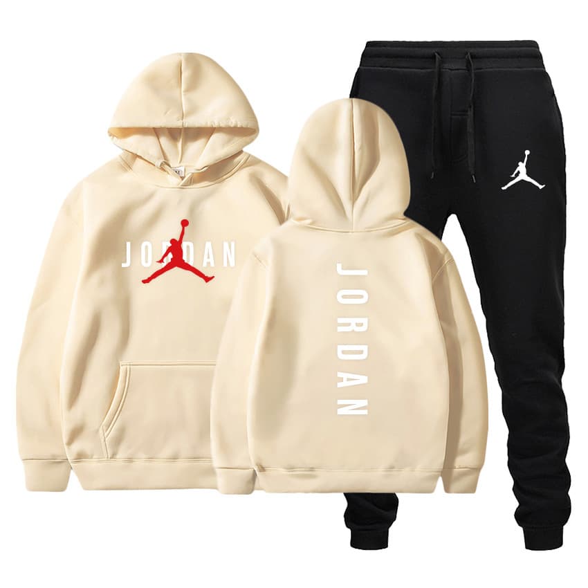 Tendance chandail en peluche pour hommes populaires en automne et en hiver Pullover Hooded deux pièces
