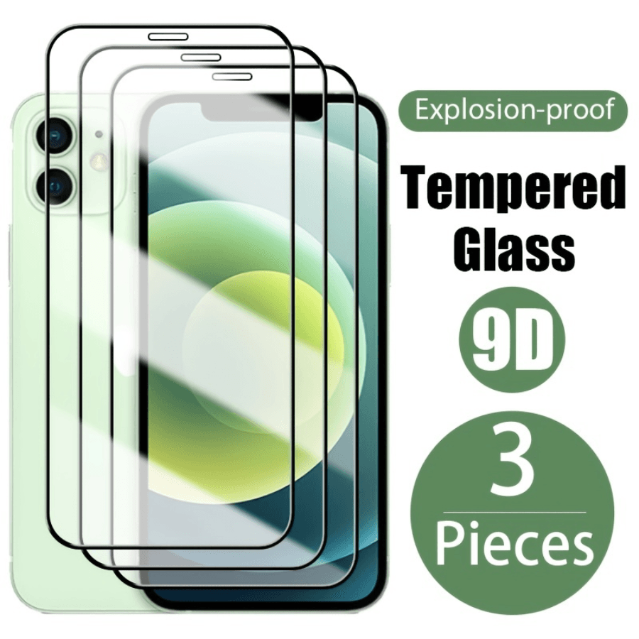 3Pcs Tempered Glass For IPhone 11 12 13 14 Pro Max 6 6s 8 7 Plus Screen Protector For iPhone 12Mini 13Mini XSMAX X XR SE2020 Full Cover Glass