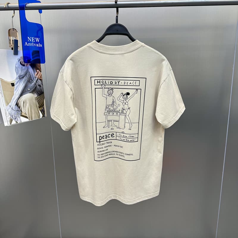 Men's Clothing Short-sleeved Men And Women T-shirts Trendy Brand T Loose Short-sleeved Cotton Couple Short-sleeved Men's T-shirt Trendy BWCNE2279