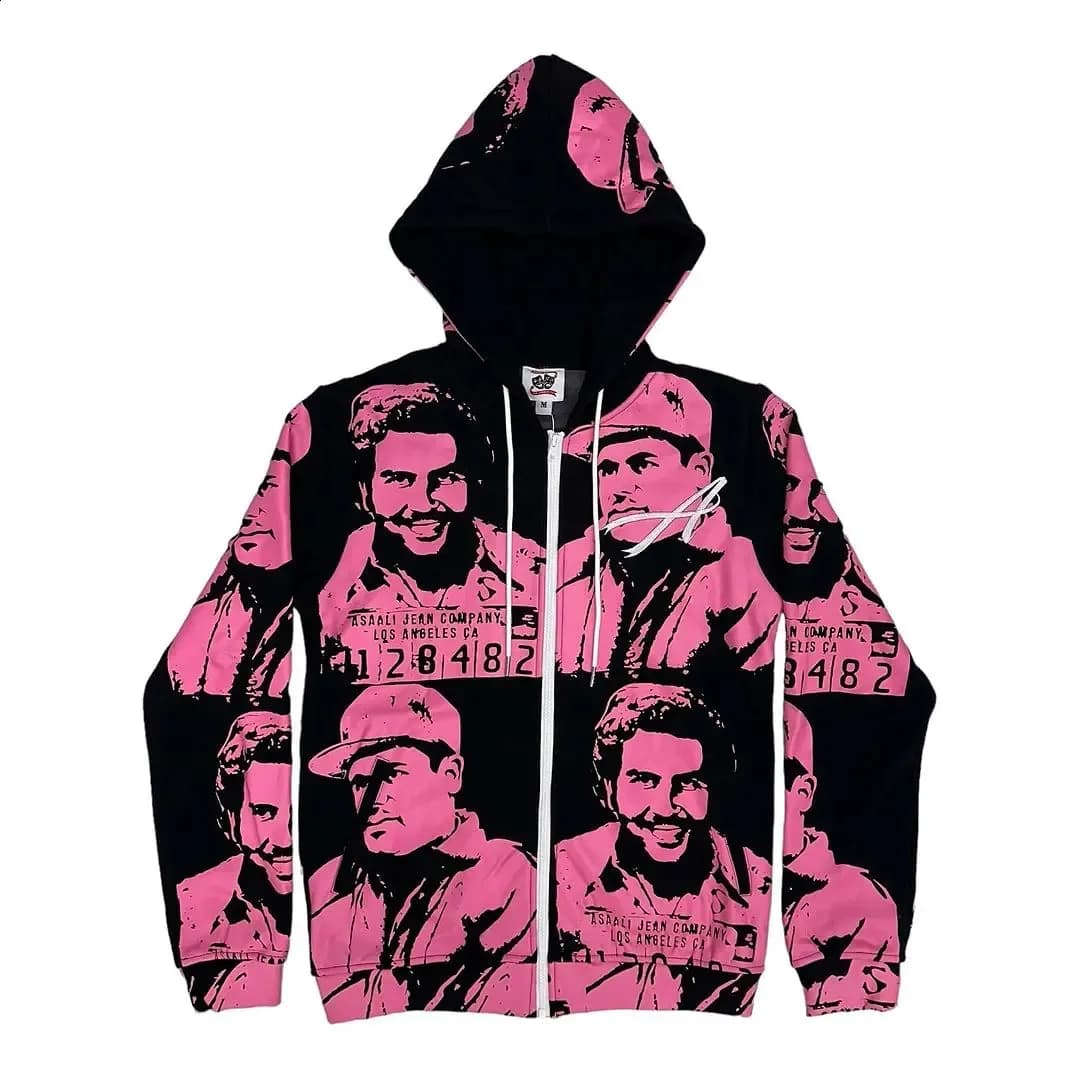 Gothic Long Sleeved Jacket Hoodie Haruku Hip-hop Sports Korean Version Fashionable Print Large Casual Versatile Pullover