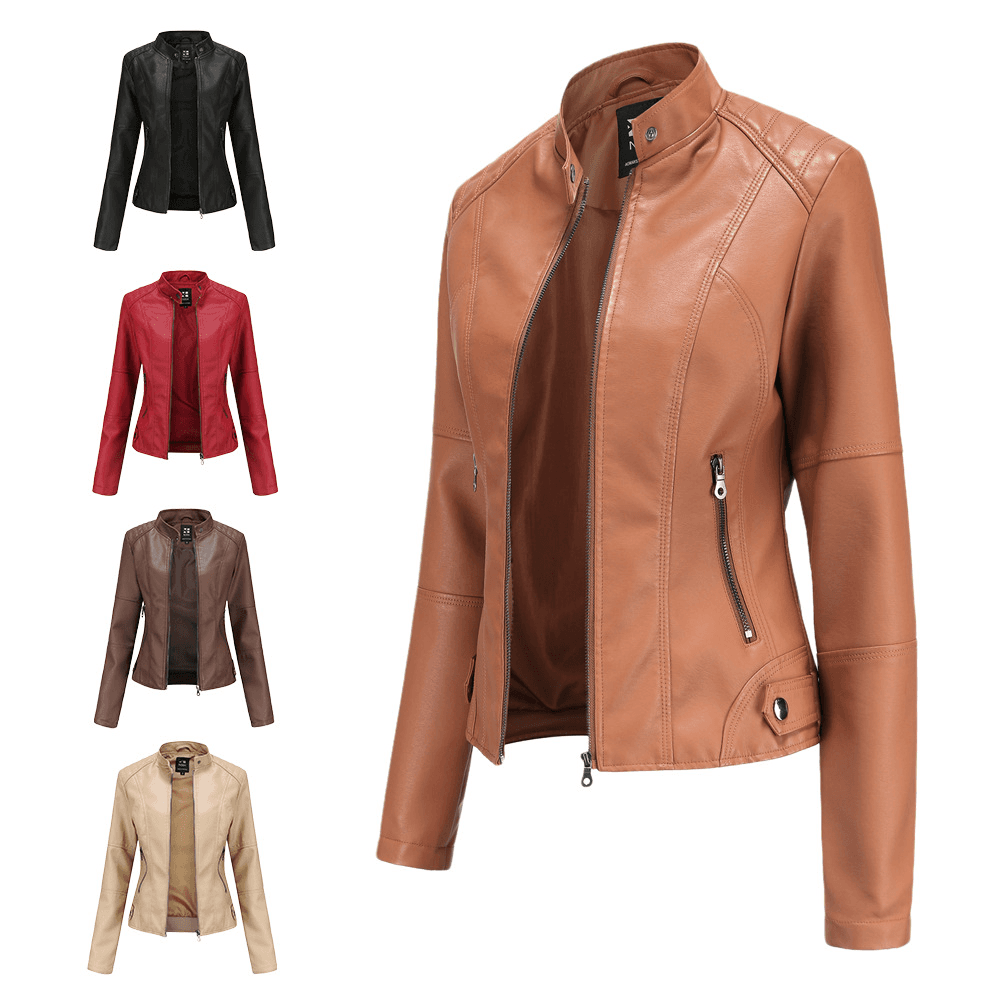 Women's Clothing Leather Jacket Leather Jacket Casual Spring And Autumn Coat