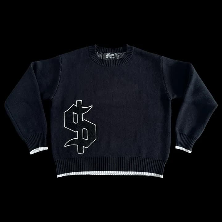 Pull-over ample à manches longues, col rond, style rétro européen et américain, idéal pour l'automne et l'hiver (modèle 2026).