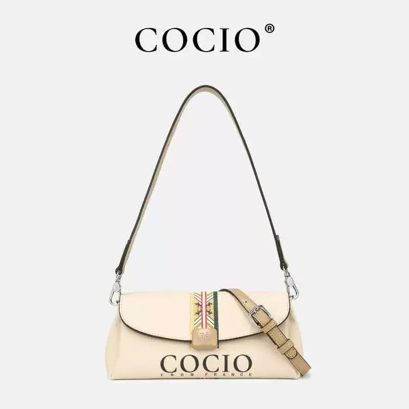 COCIO Designer New High-quality Leather Handbag Hot Versatile Multi Compartment Casual Womens Bag