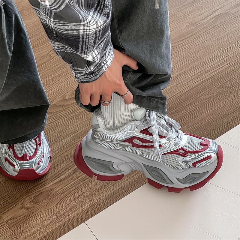Chaussures pour couple et papa pour femmes, baskets décontractées et polyvalentes, légères et respirantes, nouvelle tendance 2025