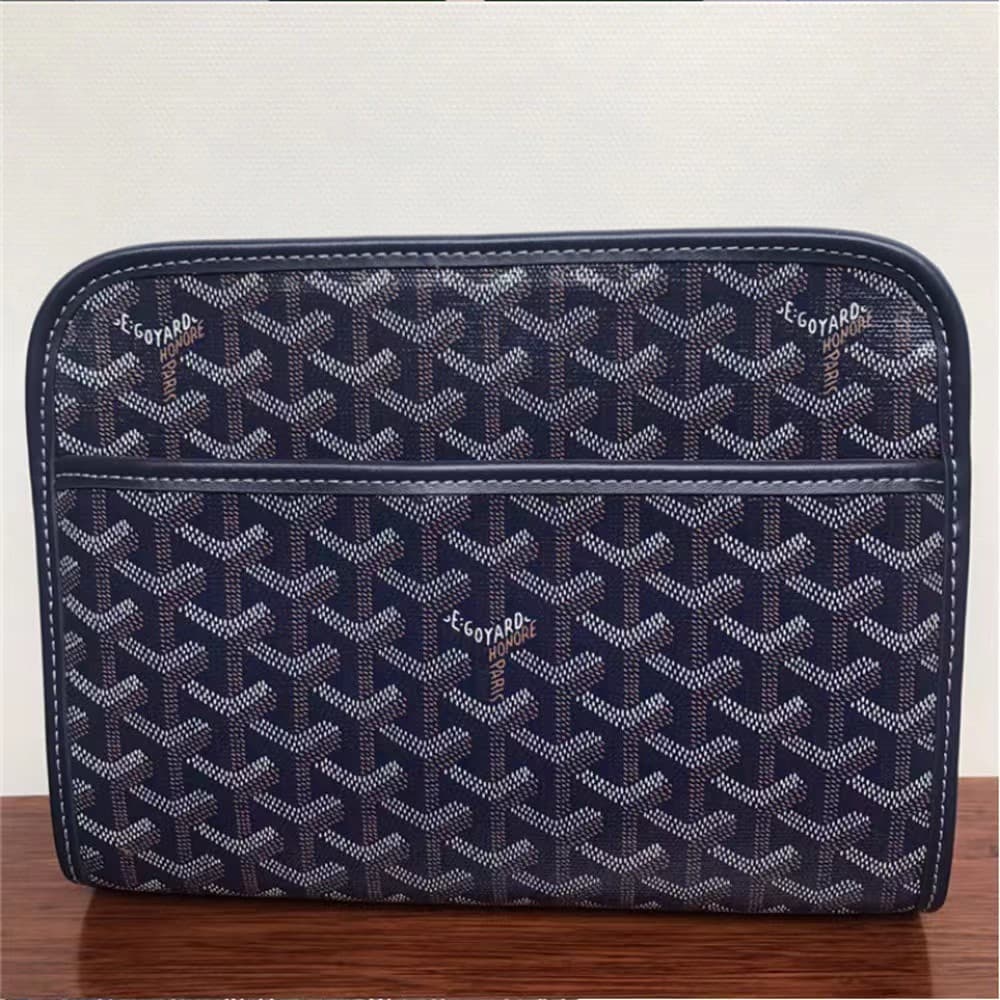 Gaodeya Nouvelle trousse de toilette en cuir véritable avec imprimé dents de chien en forme de Y