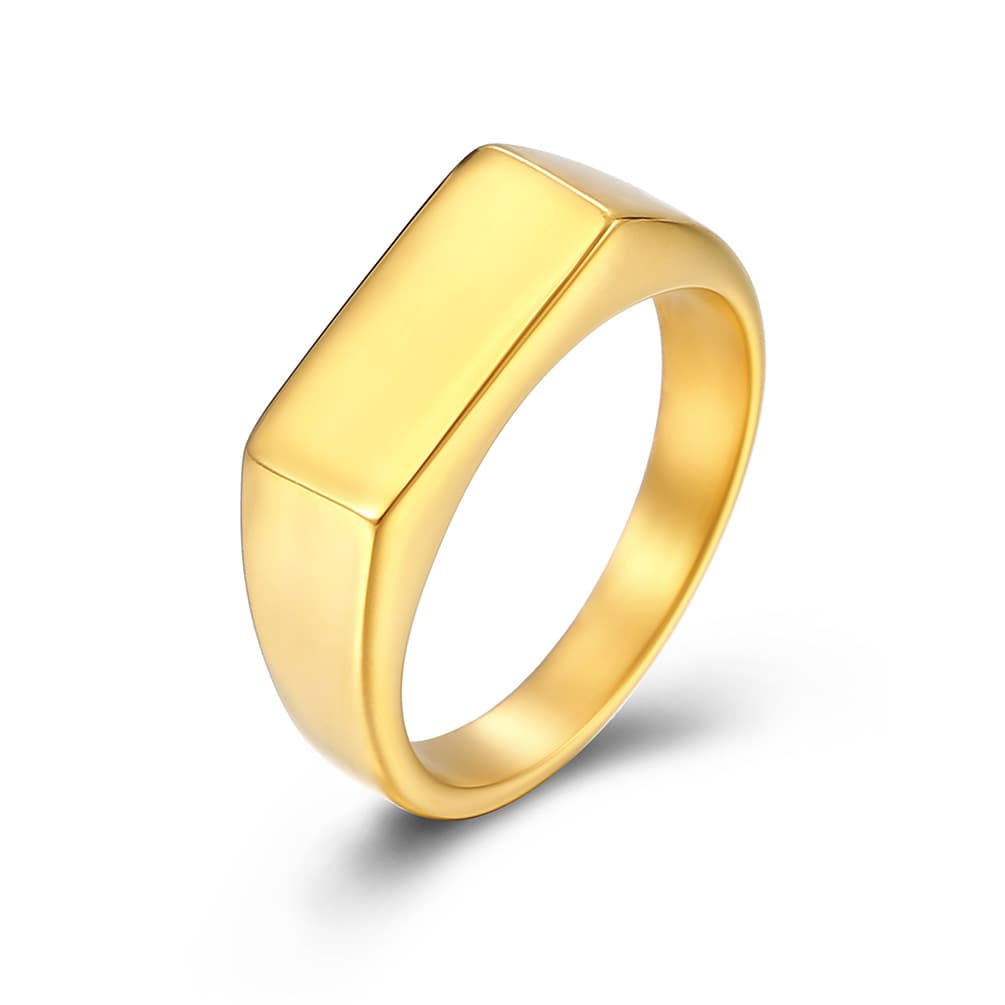 Men And Women's Jewelry Neutral Cold Style Simple Design Titanium Steel Seal Ring Genderless Niche Smooth Ring
