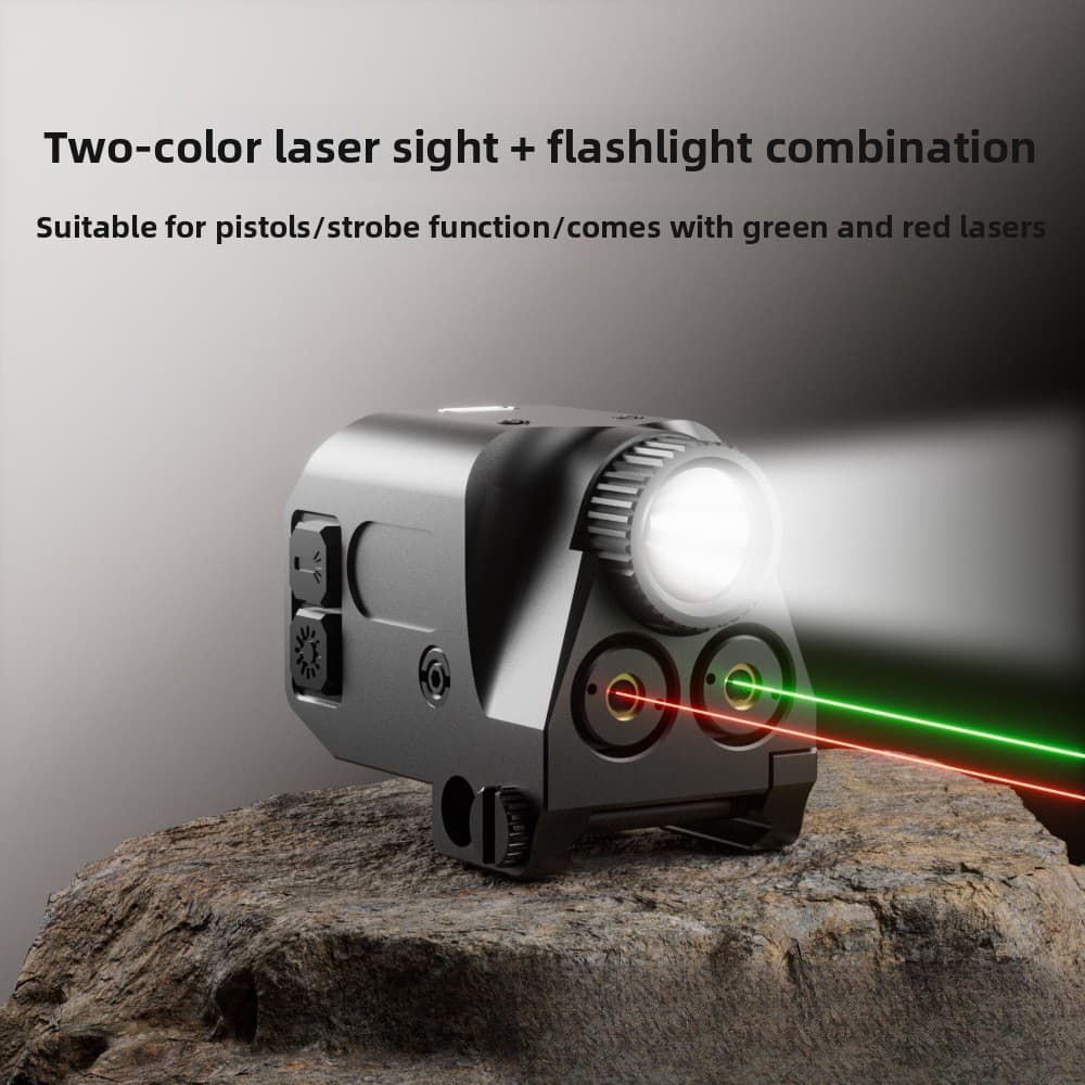 1077 Metal Dual-Color Laser Sight Flash High Precision Lower Mount Glock G17 Infrared Flashlight