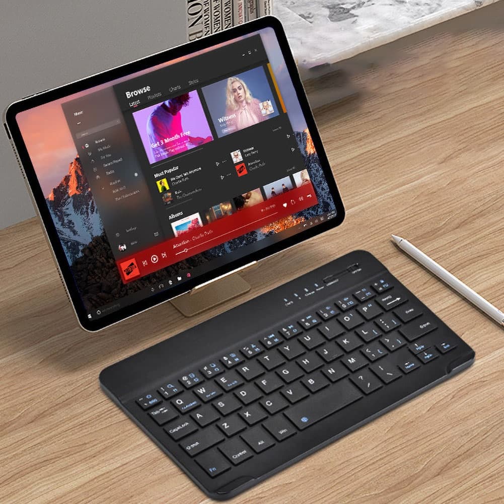 Farfi Portable Ultra-thin Wireless Bluetooth-compatible Keyboard Keypad For IPad Phone Tablet