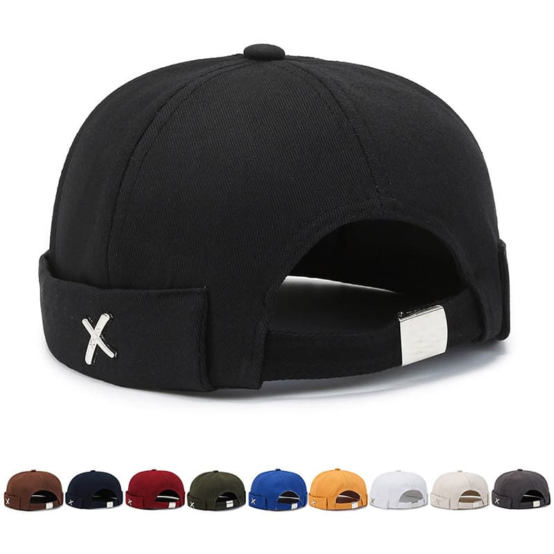 Spring New Style Melon Skin Hat Korean Style Street Hat Personalized Beanie Round Hat for Sailors and Land Master Hat for Men and Women ins Niche