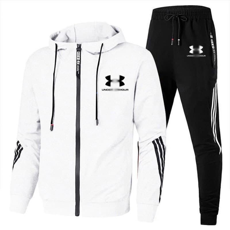 Ensemble deux pièces de pull à capuche pour homme, vêtement de sport, de fitness, de marque, à la mode, printemps et automne