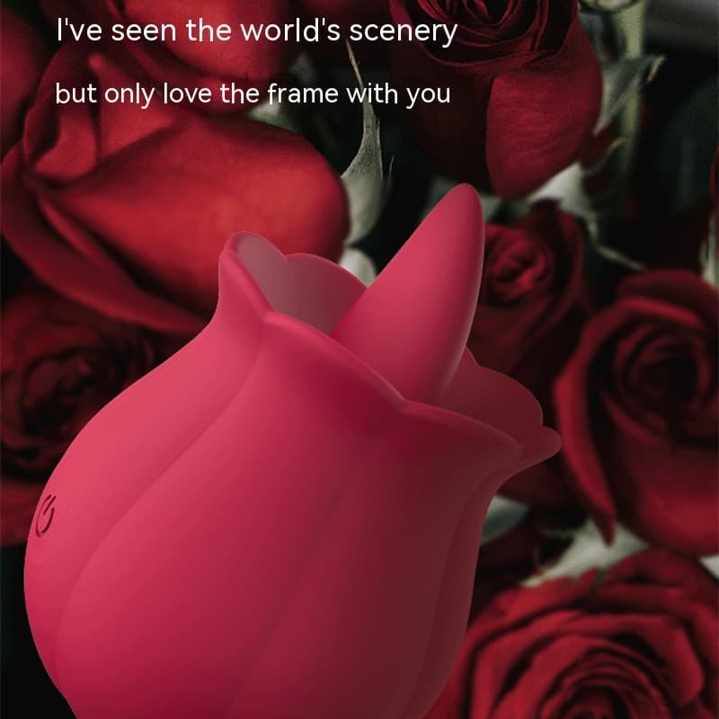 Hot Selling New Product Tongue Licking Rose Jumping Egg Women's Chest Teasing Vibration Pumpkin Flower Adult Sex Products