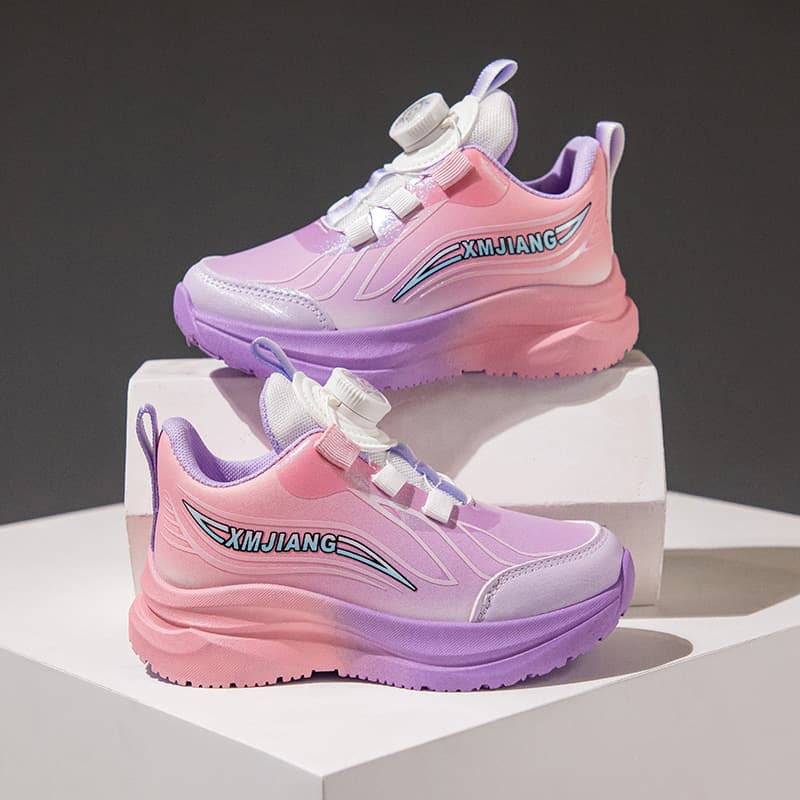 Baskets de basketball pour garçons, collection printemps 2025, pour élèves du primaire, boucle rotative, maille, style décontracté, idéales pou