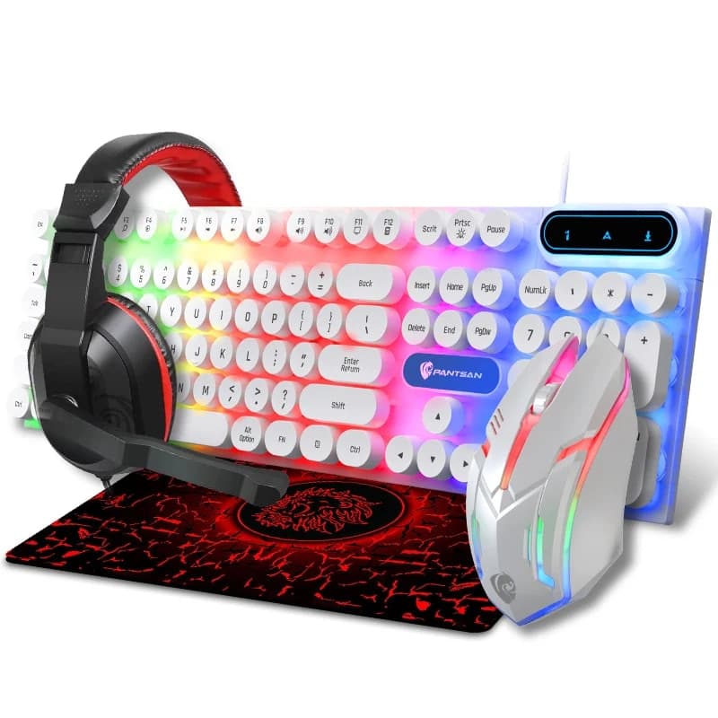 New Luminous Keyboard Mouse Headset Mouse Pad three- and four-piece Gaming Esports Set