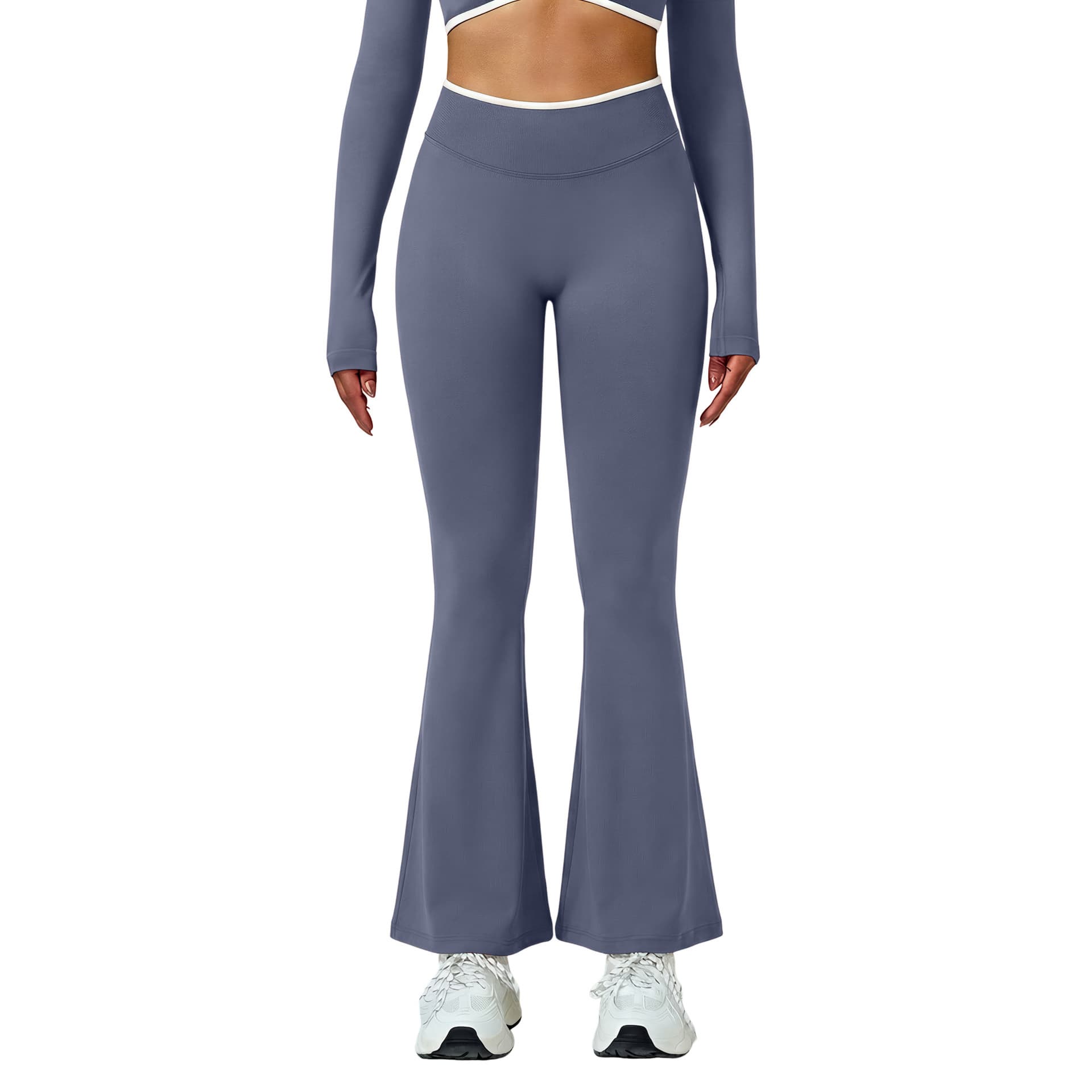 Teveo's Seamless, Quick Drying, High Elasticity Yoga Pants With A Flared Design, Designed To Lift And Slim The Figure, Are Perfect For Running.