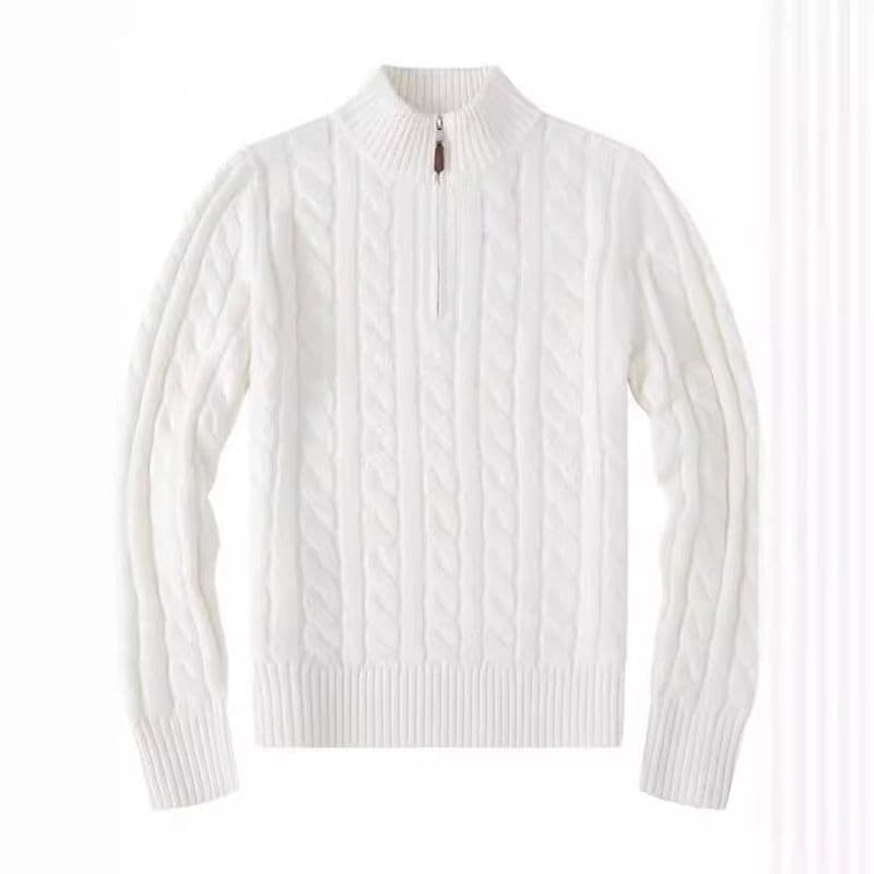 Clothing RL Pony Embroidered Men's Paul Sweater Half-height Zipper Knitwear Business Polo Base Shirt Twist