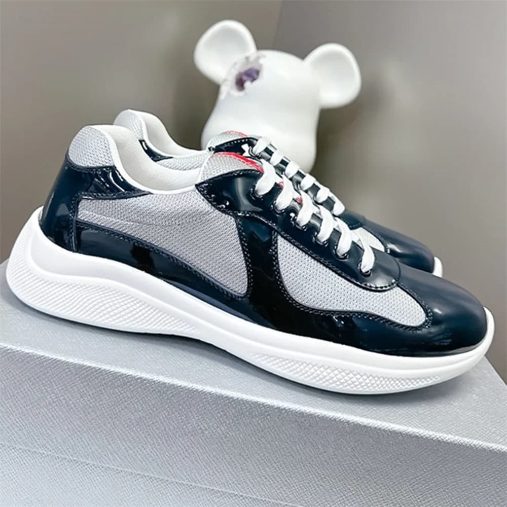 Chaussures de course à bout rond pour femmes, en cuir véritable de haute qualité, confortables, en cuir verni, commerce transfrontalier internatio