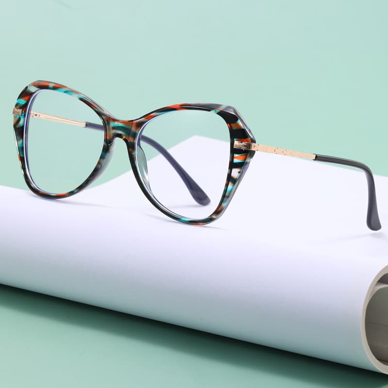 New square frame men's and women's flat mirror glasses frame retro blue light anti-internet celebrity large frame plain makeup artifact