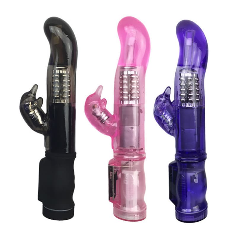 Adult Sex Toys Dolphin Rotating Beads Stick Black King Kong Variable Frequency Telescopic Vibrator Female Masturbator Rotating Beads Massage Stick