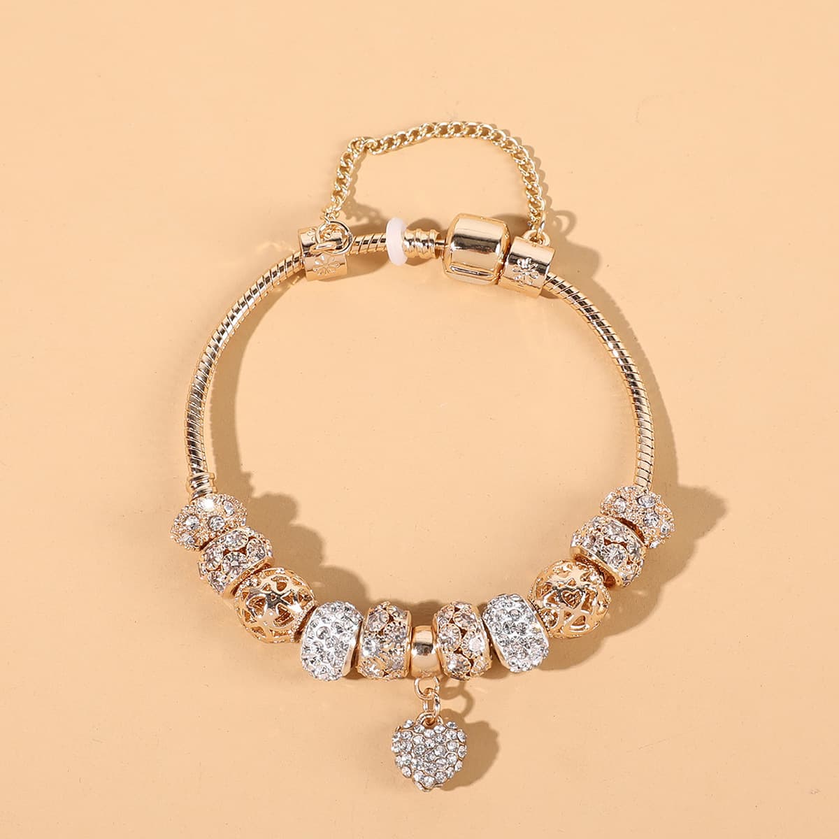 Fashion Alloy Inlaid Rhinestone Simple Convenient Multi-layer Chain Bracelet Jewelry