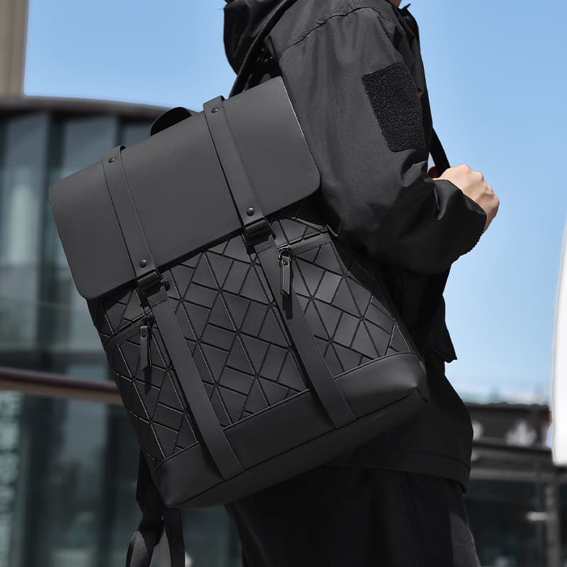 Men's Backpack Fashion Trend Backpack Men's Large Capacity Versatile Student Backpack Commuting Travel Simple Backpack Men's High End
