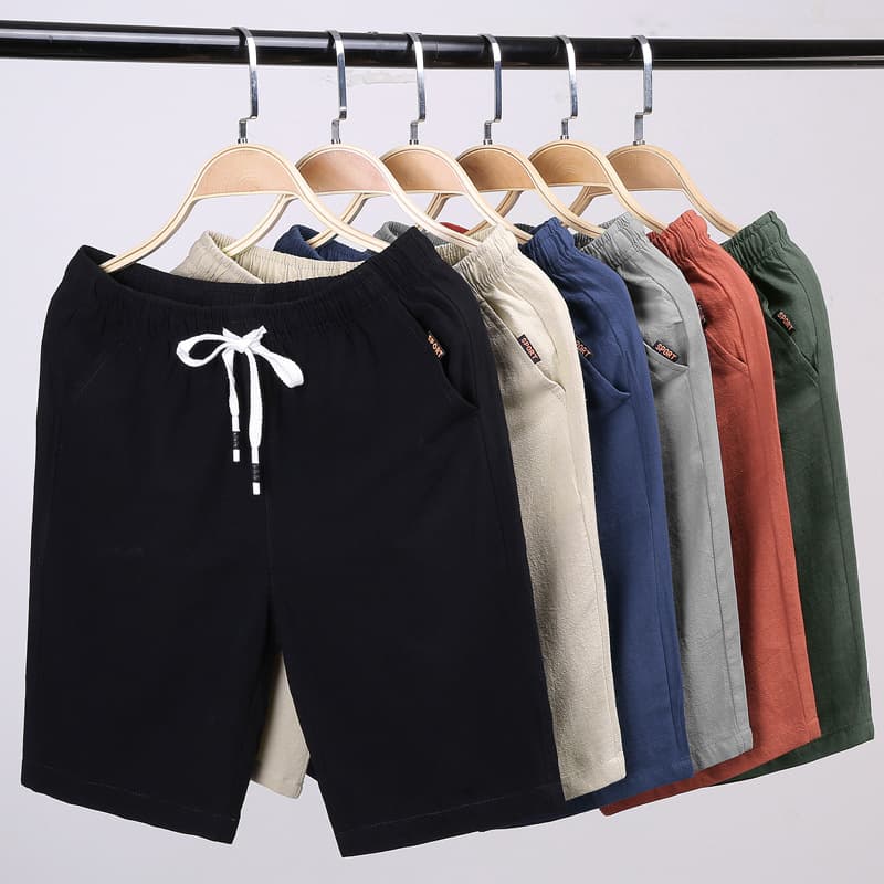 Men's Clothing Shorts Pure Cotton 5 Point Pants Loose Large Size Sports Trendy Mid Length Pants
