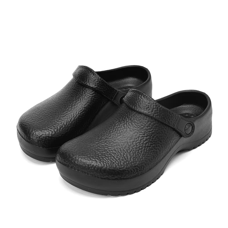 Chef Shoes Men's New Summer Plus-size Black Kitchen Work Shoes Non-slip Heelless Men's Shoes