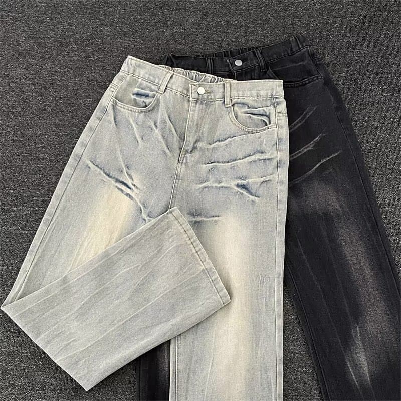 Men's Clothing 25 Jeans For Men And Women, Flared Cleanfit, Niche American Straight Trousers