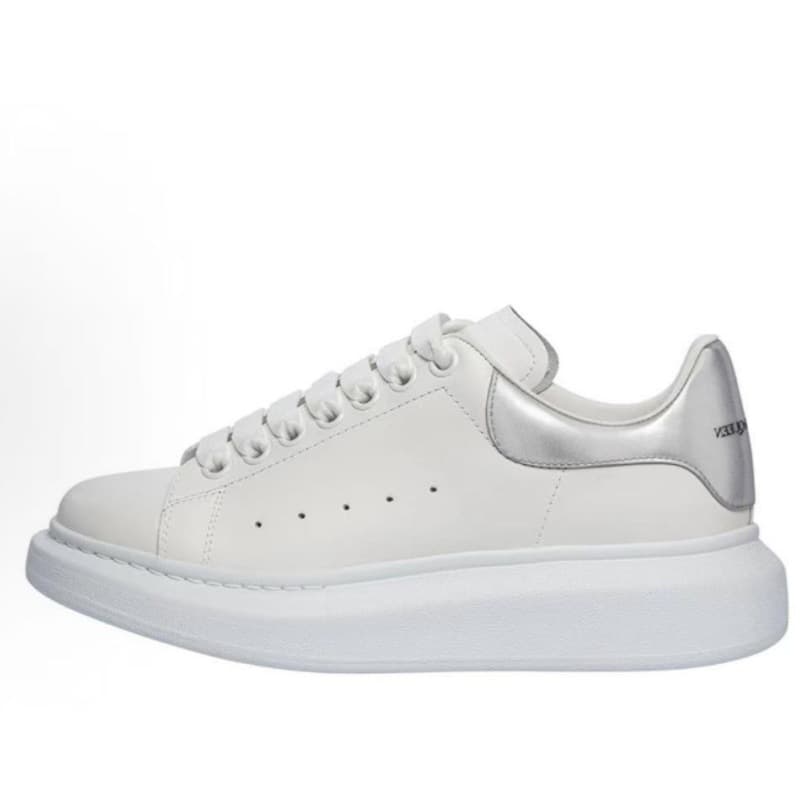 Baskets décontractées à semelle épaisse en cuir de vachette pleine fleur, chaussures à plateforme style McQueen, rehaussantes, tendance original