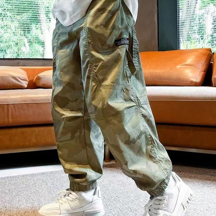 Mother&Kids Kids' wear Boys' pants Summer wear mosquito repellent pants Kids Medium and large kids sweatpants Thin summer style