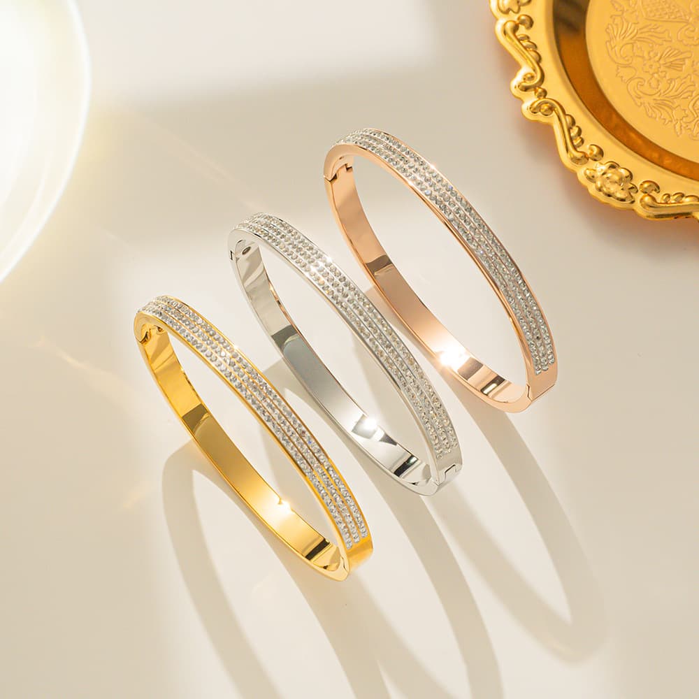 Unisex Jewelry Fashion full of diamond bracelet titanium steel does not fade starry bracelet personalized fashion jewelry bracelets