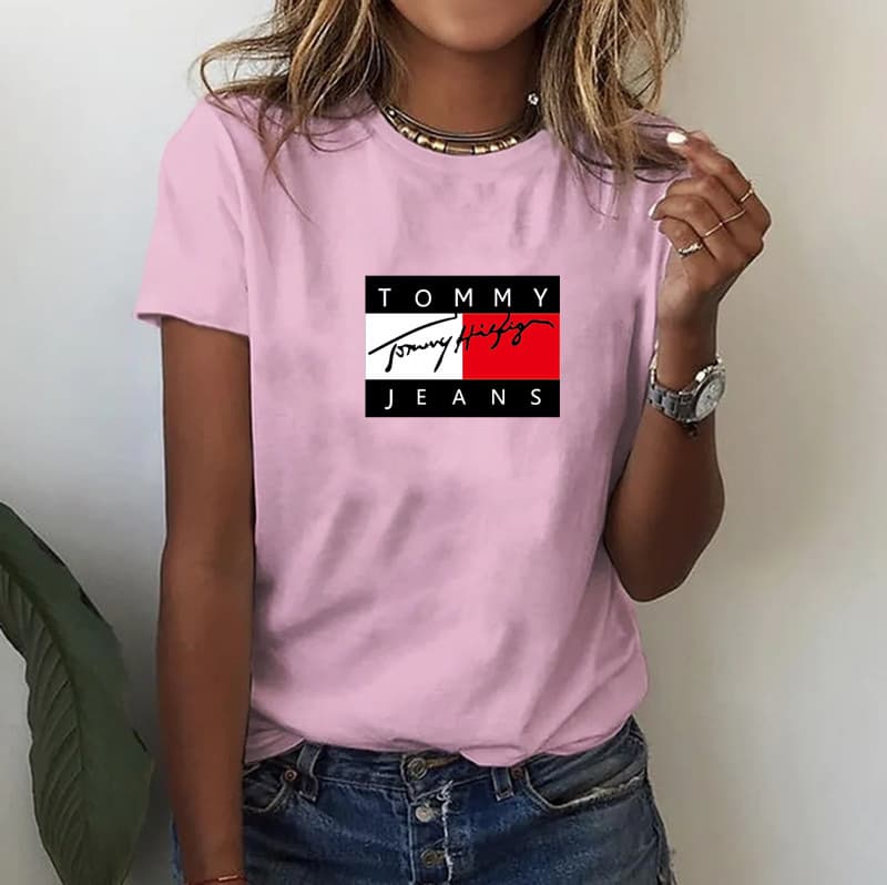 T-shirt imprimé décontracté à la mode pour femmes