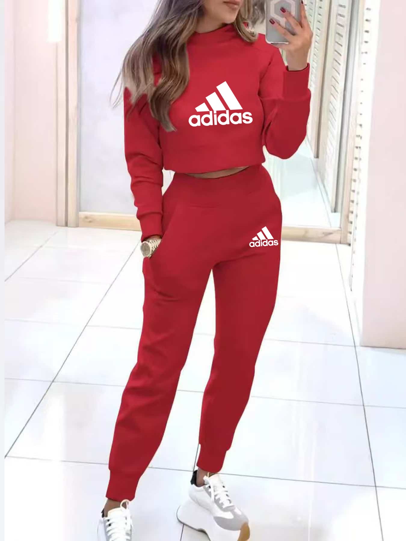 Ensemble pull-over imprimé sport tendance pour femme, best-seller printemps-automne