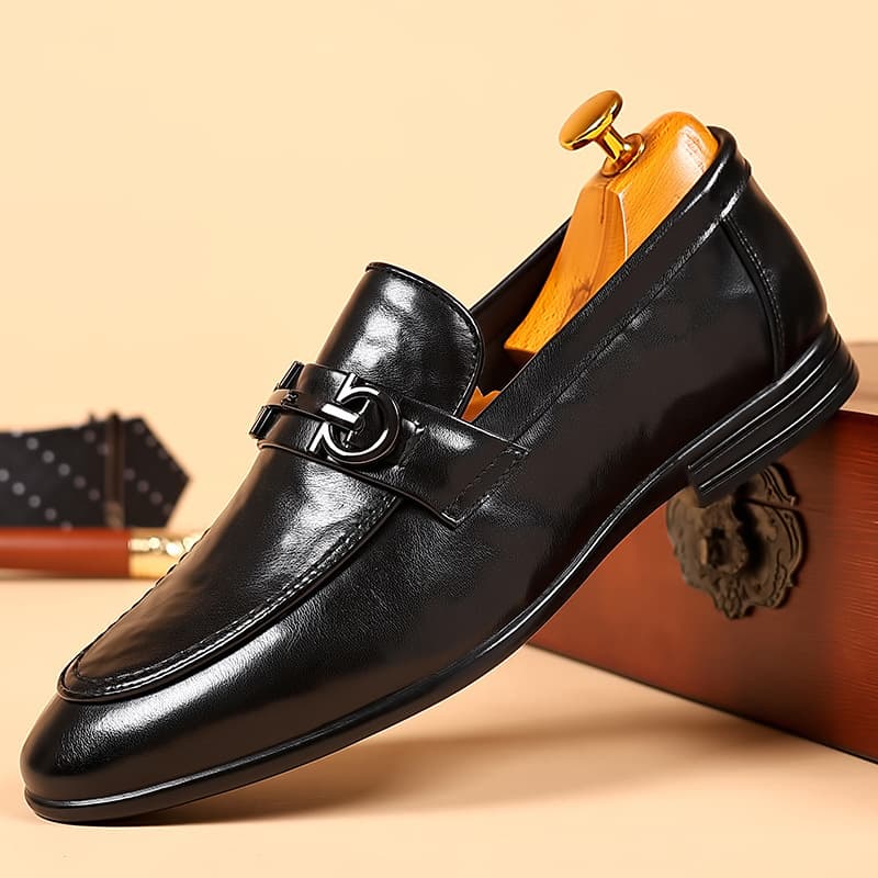 New Korean Business Formal Casual Shoes, Comfortable And Versatile British Style Breathable Loafers, Men's Leather Shoes
