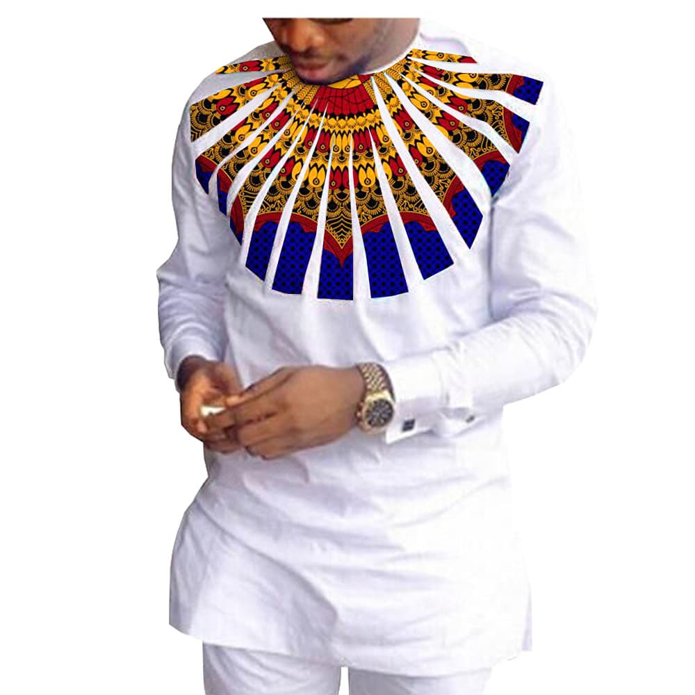 Men's clothing African national print batik cotton men's casual suit